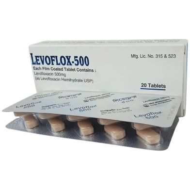 Levoflox 500mg Tablet 10's Strip image
