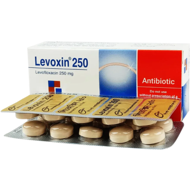 Levoxin 250 mg Tablet-10's Strip image