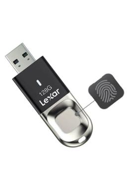 Lexar 128GB JumpDrive Fingerprint F35 USB 3.0 Black Pen Drive image