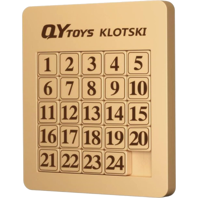 Liang Cuber QY Toys 5x5 Klotski Puzzle Magnetic Sliding Number Puzzle ABS Brain Teasers Toy Tangram Jigsaw Intelligence (24-Digit Version) image