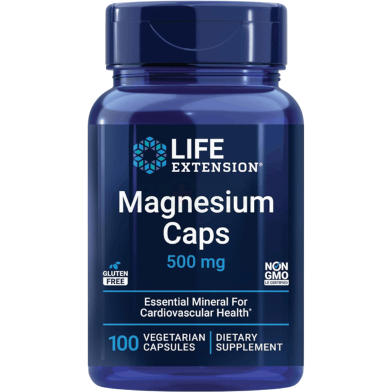 Life Extension Magnesium Caps 500 mg 100 Vegetarian Capsules image