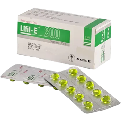Lifil-E 200 mg - 10's Strip Capsule image