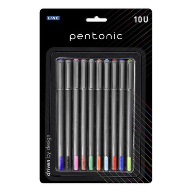 LINC Pentonic Gel Pen Blister Pack (Blue Black, 10 Pcs Blister, Pack ...