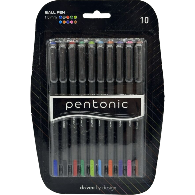 Linc Pentonic Color Ball Pen Multi Color Ink 10 Pcs image
