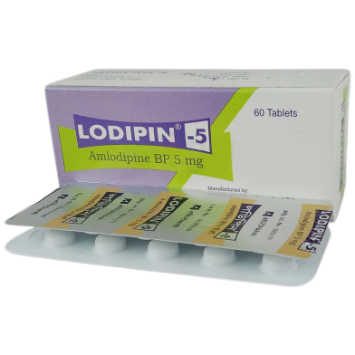 Lodipin 5mg Tablet 10's Strip image
