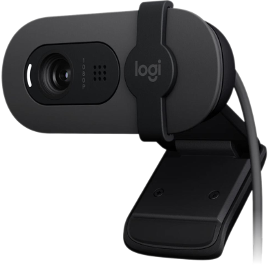 Logitech Brio 100 Full HD Privacy Shutter Webcam – Black Color image