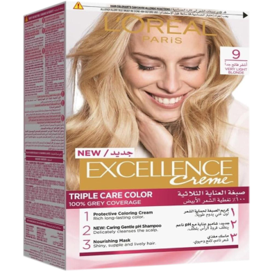 Loreal Excellence Creme 9 Very Light Blonde Hair Color image