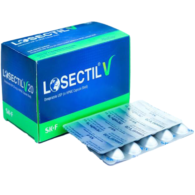 Losectil V 20 mg - 10's Strip Capsule image