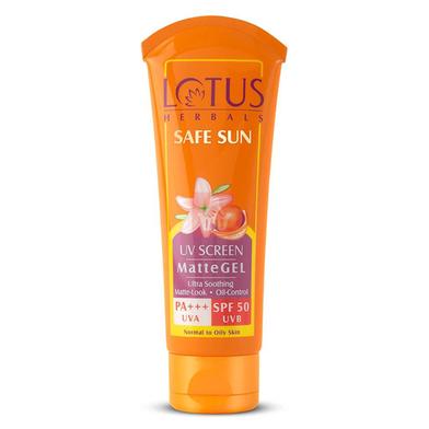 Lotus Herbals Safe Sunscreen UV Matte Gel Pa triple plus Spf 50 Uvb 100gm image