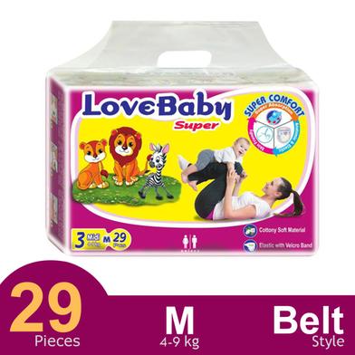 Love Baby Belt System Baby Daiper (M Size) (4-9kg) (29pcs) image