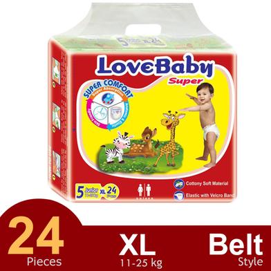 Love Baby Belt System Baby Daiper (XL Size) (11-25 kg) (24pcs) image