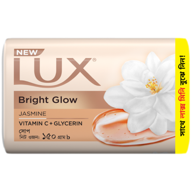 Lux Soap Bar Bright Glow 150g (34g Soap Bar Free) image