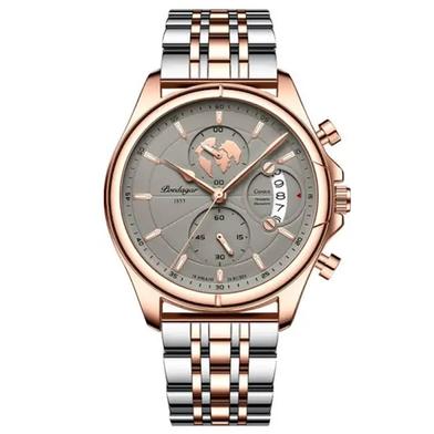 Luxury Brand Casual Silver Rose Gold Men Watch image