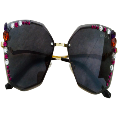 Luxury Brand Designer Sunglasses High Quality Rhinestone Sun Glasses Big Diamond Bling Eyeglasses Fashion Shades For Women image