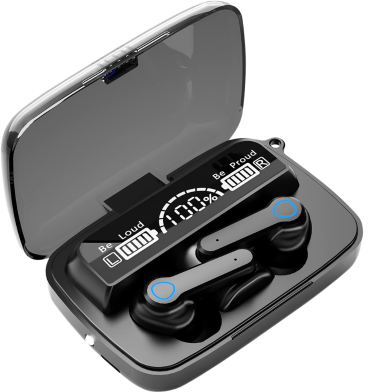 M19 TWS Wireless Bluetooth Earbuds Digital Display,Flash Light and Touch Control image