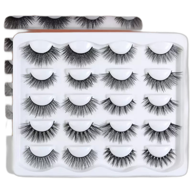 MAANGE 10Pairs 3D Mink Lashes Natural Eyelashes - Y1001 image