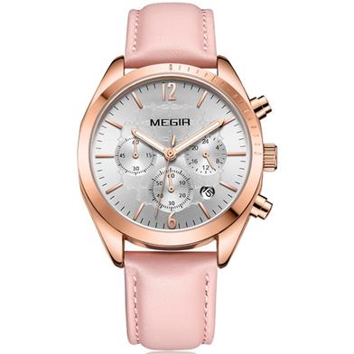 MEGIR Ladies Watch Rose Gold -Red image