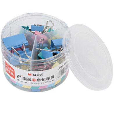 M&G Mixed Color Binder Clips ABS92863 19mm/25mm/32mm Color ABS92863 image