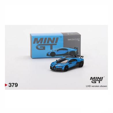 MINI GT 1:64 Die Cast # 379 – Bugatti Chiron Pur Sport – Blue image