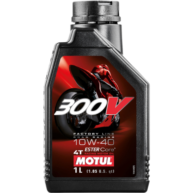 MOTUL 300v FL Road Racing Synthetic 10W40 Motor-Cycle Engine Oil 1 Liter image