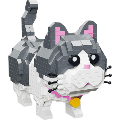MOYU 673 PCS Cute Animal Cat Diamond Building Bricks Block DIY Mini Micro Building Block Set For Children image