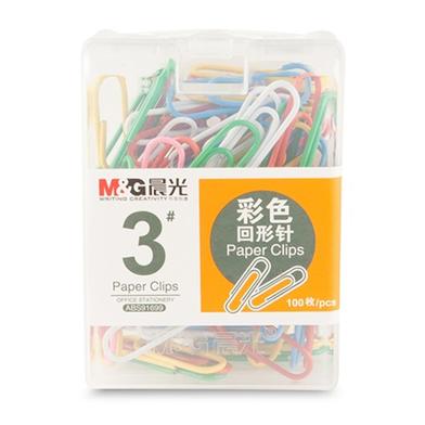 M and G Colorful Paper Clips PP Box image