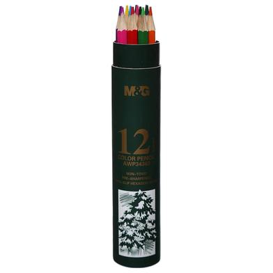 M AND G OIL-BASED COLOR PENCIL- Set Of 12 Colors - Multi Color image