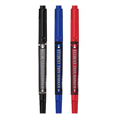 M AND G TWIN PERMANENT MARKER RED/BLUE/BLACK image