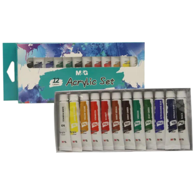 M And G Acrylic Paints 12 Ml Set Of 12Pcs image