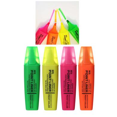 M And G Fluorescent Highlighter Point Liner 4pcs/Set (AHM21576) image