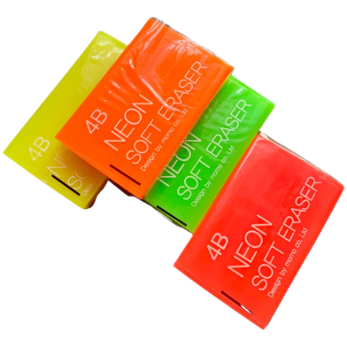 M ‍And G Neyon Eraser 4B Big Size 2 Pcs image