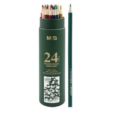 M and G Colourd Pencils 24 Pcs image