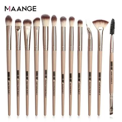Maange 12 pcs Eye Brush Sets - Gray Color image