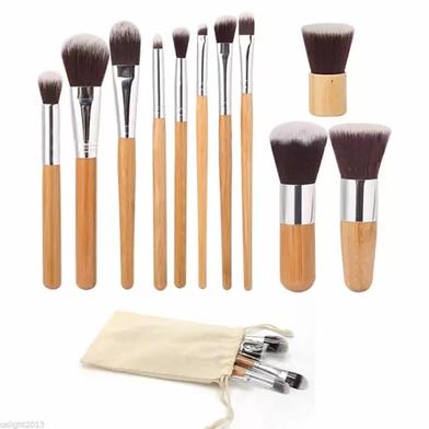 Maange Bamboo Makeup Brush Set 11 Piece image