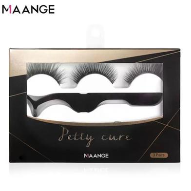 Maange False Eyelashes 3 Pairs 3d Mink Lashes Extension image