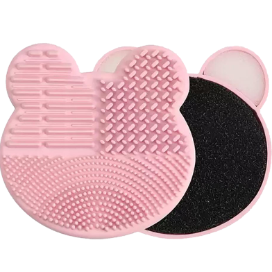 Maange Makeup Brush Cleaner Pad Silicone - Bear Edition image