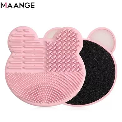 Maange Makeup Brush Cleaner Pad Silicone - Bear Edition image