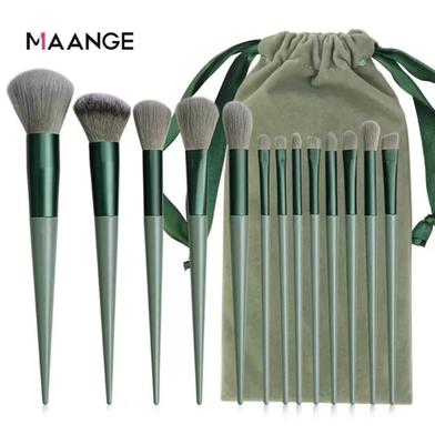 Maange Makeup Brushes Set With Bag 13pcs Green image