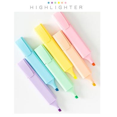 Macaroon colour Highlight Pen 6Pcs image