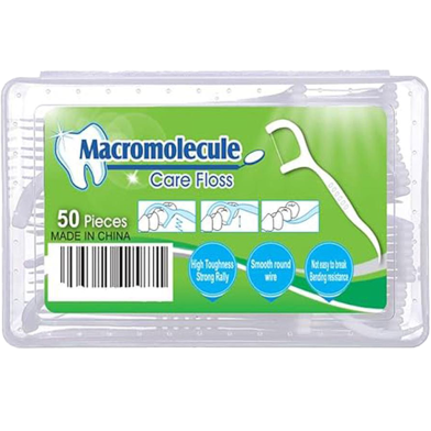 Macromolecule Care Floss Dental Floss Toothpick Interdental Cleaner Toothpick Flosser 50 pcs image