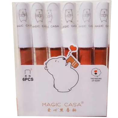 Magic Casa Cute Bear Lipstick Set 6 Pcs image