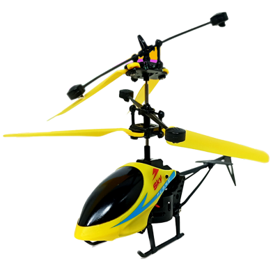 Magic Hand Sensored Rechargeable Mini Aircraft Helicopter Kids Toy Gift, No Remote, Random Color (heli_sensor_aircraft_y) Yellow image