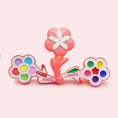 Mermaid Make-Up Set Pretend Play Useable Make Up Toys For Girls (makeupbox_flower_ylq037) image