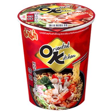 Mama Instant Cup Noodles Oriental Kitchen Hot Korean Flavour (80 gm) image