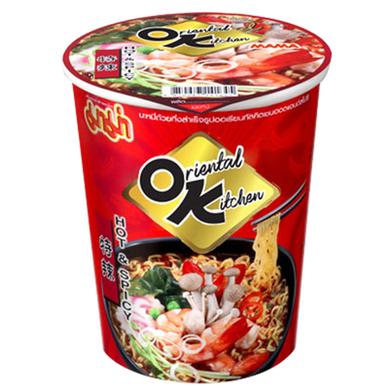 Mama Instant Cup Noodles Oriental Kitchen Hot And Spicy Flavour (65gm) image