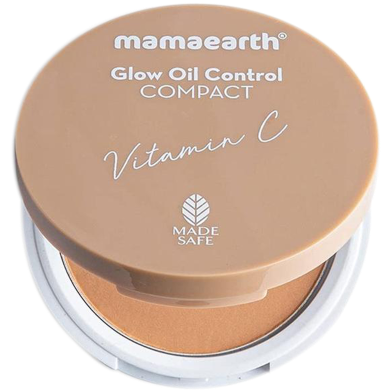 Mamaearth Glow Oil Control Compact With SPF 30 - 9g | Almond Glow image