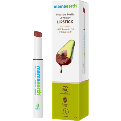 Mamaearth Moisture Matte Long Stay Lipstick 16 Hazelnut Brown 2 gm image