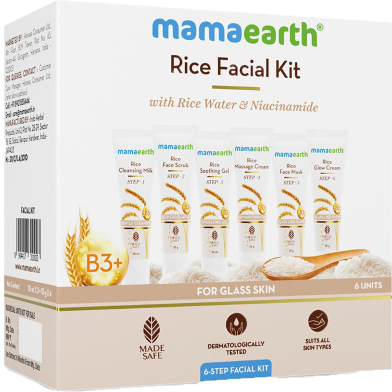 Mamaearth Rice Facial Kit With Rice Water and Niacinamide 60 gm image