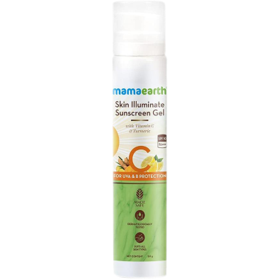 Mamaearth Skin Illuminate Sunscreen with SPF 50 Gel with Vitamin C and Turmeric for UVA and B Protection, Pa plus plus plus - 50 g image