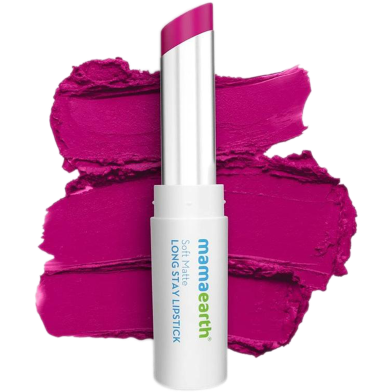 Mamaearth Soft Matte Long Stay Lipsticks (02 Mulberry Pink ) - 3.5 g image